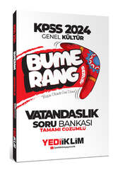 Yediiklim Yayınları 2024 KPSS Genel Kültür Bumerang Vatandaşlık Tamamı Çözümlü Soru Bankası - Yediiklim Yayınları