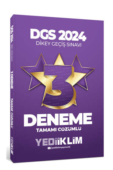 Yediiklim Yayınları 2024 DGS Tamamı Çözümlü 3 Deneme - 1