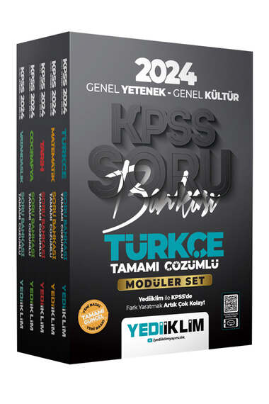 Yediiklim Yayınları 2024 KPSS Genel Yetenek Genel Kültür Soru Bankası Modüler Set - 1