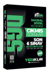 Yediiklim Yayınları 2024 DGS Sayısal Sözel Yetenek Tamamı Çözümlü Son 6 Sınav Çıkmış Sorular - Yediiklim Yayınları