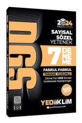 Yediiklim Yayınları 2024 DGS Tamamı Çözümlü 7 Fasikül Deneme - Yediiklim Yayınları