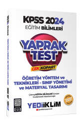 Yediiklim Yayınları 2024 KPSS Eğitim Bilimleri Öğretim Yöntem ve Teknikleri Çek Kopart Yaprak Test - Yediiklim Yayınları