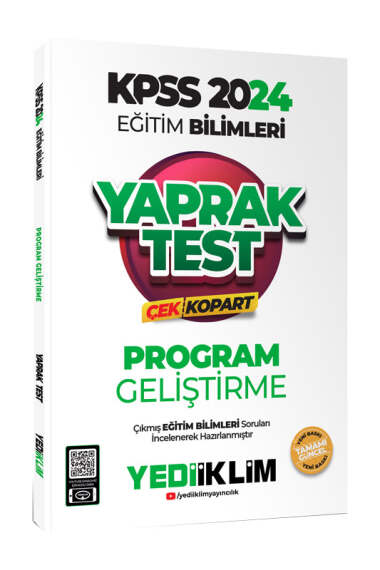 Yediiklim Yayınları 2024 KPSS Eğitim Bilimleri Program Geliştirme Çek Kopart Yaprak Test - 1