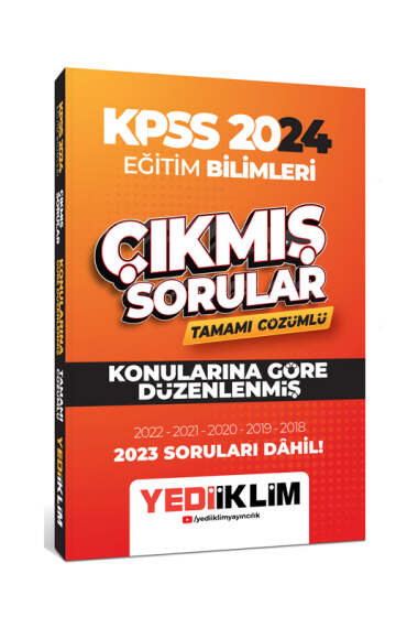 Yediiklim Yayınları 2024 KPSS Eğitim Bilimleri Konularına Göre Tamamı Çözümlü Çıkmış Sorular - 1