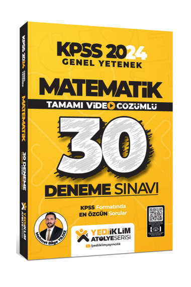 Yediiklim Yayınları 2024 Kpss Matematik Tamamı Video Çözümlü 30 Deneme - 1