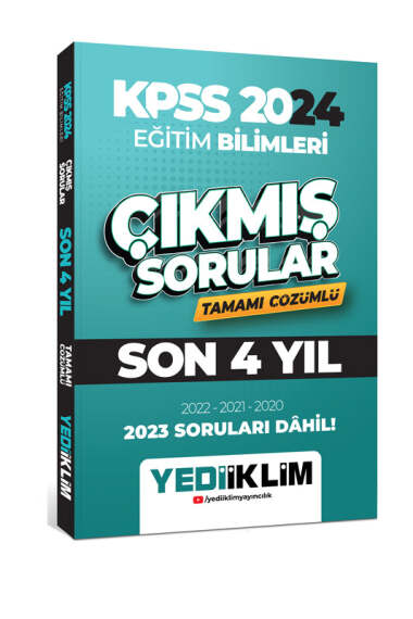 Yediiklim Yayınları 2024 KPSS Eğitim Bilimleri Son 4 Yıl Tamamı Çözümlü Çıkmış Sorular - 1