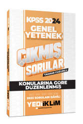 Yediiklim Yayınları 2024 KPSS Lisans Genel Yetenek Konularına Göre Tamamı Çözümlü Çıkmış Sorular - Yediiklim Yayınları