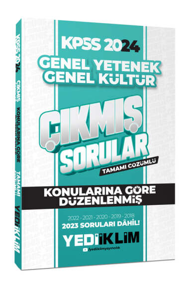 Yediiklim Yayınları 2024 KPSS Lisans Genel Yetenek Genel Kültür Konularına Göre Tamamı Çözümlü Çıkmış Sorular - 1