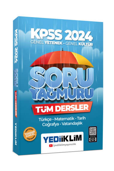 Yediiklim Yayınları 2024 KPSS Genel Yetenek Genel Kültür Tüm Dersler Soru Yağmuru - 1