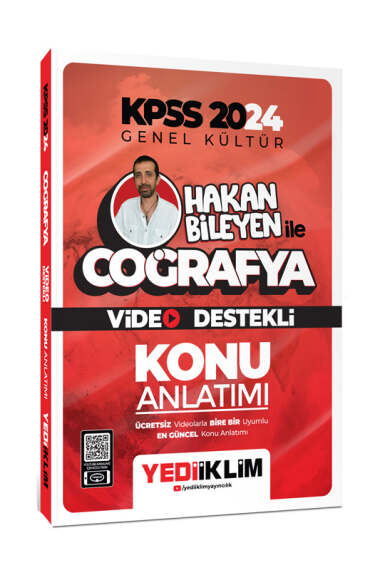 Yediiklim Yayınları 2024 Kpss Hakan Bileyen ile Coğrafya Video Destekli Konu Anlatımı - 1