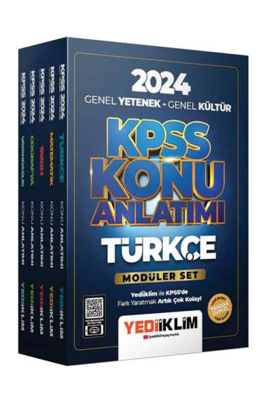Yediiklim Yayınları 2024 KPSS Genel Yetenek Genel Kültür Konu Anlatımlı Modüler Set - 1