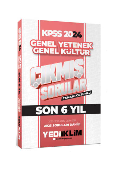 Yediiklim Yayınları 2024 KPSS Lisans Genel Yetenek Genel Kültür Son 6 Yıl Tamamı Çözümlü Çıkmış Sorular - 1