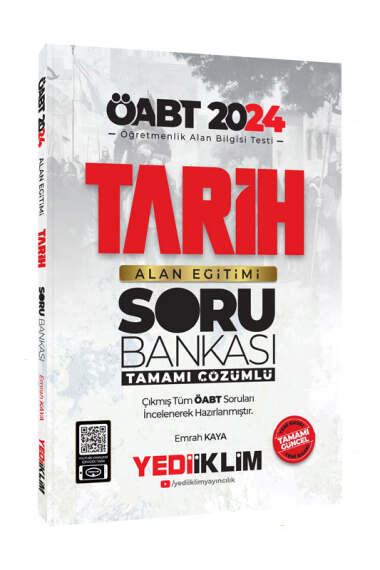 Yediiklim Yayınları 2024 ÖABT Tarih Alan Eğitimi Tamamı Çözümlü Soru Bankası - 1