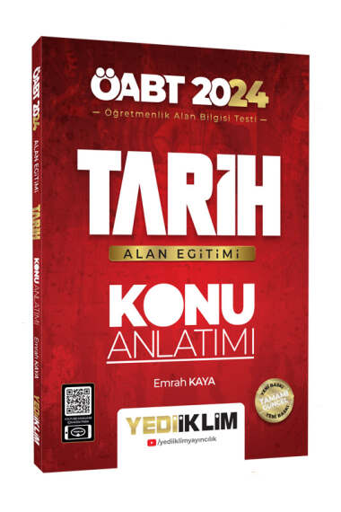 Yediiklim Yayınları 2024 ÖABT Tarih Alan Eğitimi Konu Anlatımı - 1