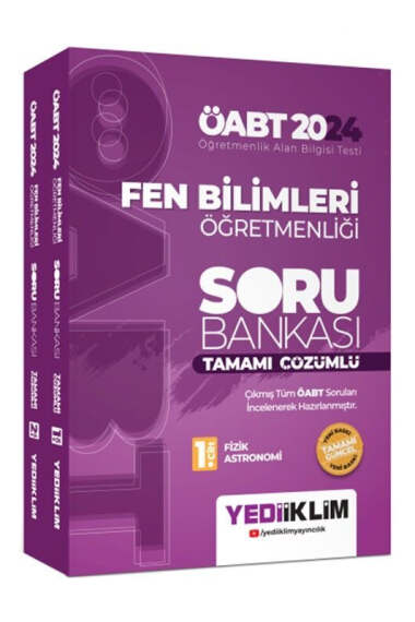 Yediiklim Yayınları 2024 ÖABT Fen Bilimleri Öğretmenliği Tamamı Çözümlü Soru Bankası - 1
