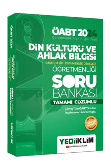 Yediiklim Yayınları 2024 ÖABT Din Kültürü ve Ahlak Bilgisi Öğretmenliği Tamamı Çözümlü Soru Bankası - 1