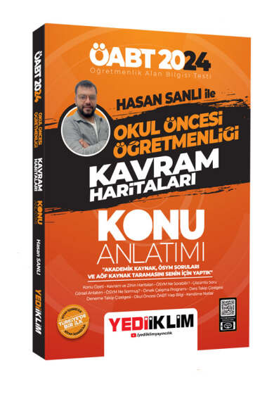 Yediiklim Yayınları 2024 ÖABT Hasan Sanlı ile Okul Öncesi Öğretmenliği Kavram Haritaları Konu Anlatımı - 1