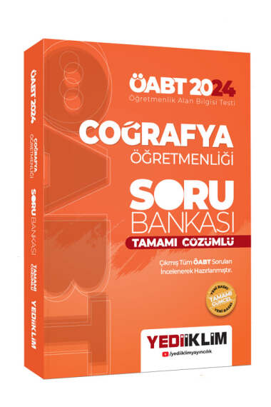 Yediiklim Yayınları 2024 ÖABT Coğrafya Öğretmenliği Tamamı Çözümlü Soru Bankası - 1