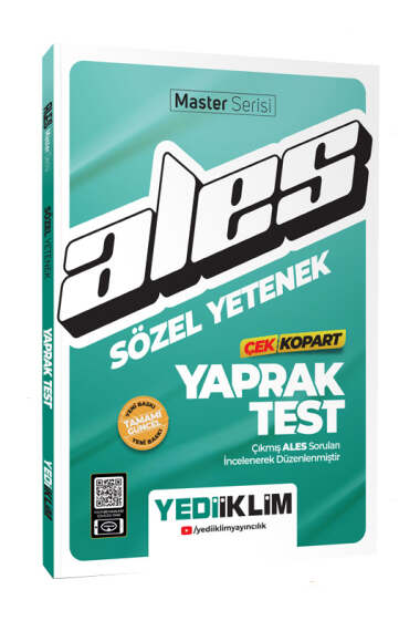 Yediiklim Yayınları 2024 ALES Sözel Yetenek Çek Kopart Yaprak Test - 1