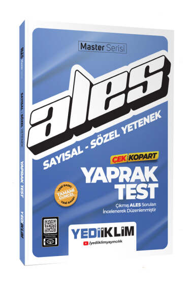Yediiklim Yayınları 2024 ALES Sayısal-Sözel Yetenek Çek Kopart Yaprak Test - 1