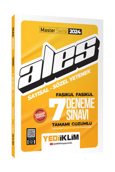 Yediiklim Yayınları 2024 ALES Sayısal-Sözel Yetenek Fasikül Fasikül Tamamı Çözümlü 7 Deneme - 1