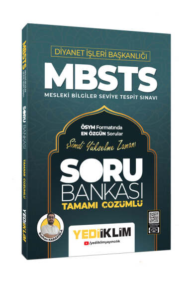 Yediiklim Yayınları 2024 Diyanet İşleri Başkanlığı MBSTS Tamamı Çözümlü Soru Bankası - 1