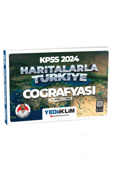 Yediiklim Yayınları 2024 KPSS Haritalarla Türkiye Coğrafyası Hem Konu Hem Soru (Hakan Bileyen) - 1