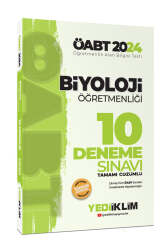 Yediiklim Yayınları 2024 ÖABT Biyoloji Öğretmenliği Tamamı Çözümlü 10 Deneme Sınavı - Yediiklim Yayınları
