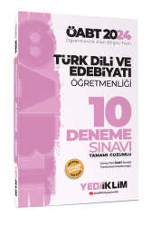 Yediiklim Yayınları 2024 ÖABT Türk Dili Ve Edebiyatı Öğretmenliği Tamamı Video Çözümlü 10 Deneme Sınavı - Yediiklim Yayınları