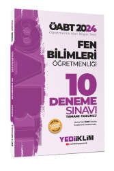 Yediiklim Yayınları 2024 ÖABT Fen Bilimleri Öğretmenliği Tamamı Video Çözümlü 10 Deneme Sınavı - Yediiklim Yayınları