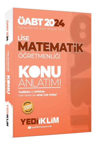 Yediiklim Yayınları 2024 ÖABT Lise Matematik Öğretmenliği Konu Anlatımı - 1