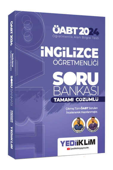 Yediiklim Yayınları 2024 ÖABT İngilizce Öğretmenliği Tamamı Çözümlü Soru Bankası - 1