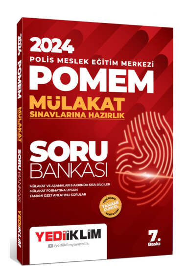 Yediiklim Yayınları 2024 POMEM Mülakat Sınavlarına Hazırlık Soru Bankası  - 1
