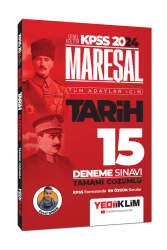 Yediiklim Yayınları 2024 KPSS Mareşal Genel Kültür Tarih Tüm Adaylar İçin Tamamı Çözümlü 15 Deneme Sınavı  - Yediiklim Yayınları