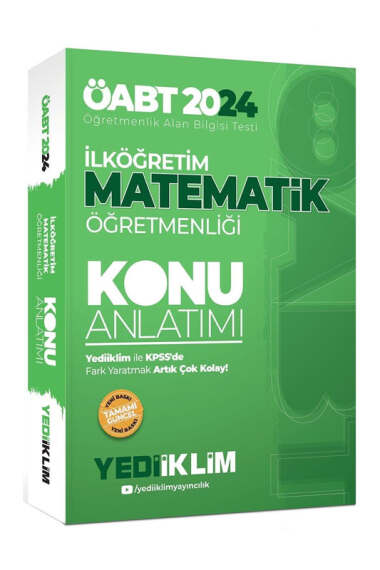 Yediiklim Yayınları 2024 ÖABT İlköğretim Matematik Öğretmenliği Konu Anlatımı - 1