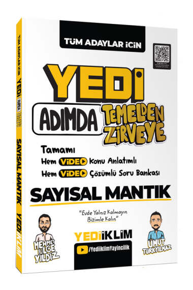 Yediiklim Yayınları Yedi Adımda Temelden Zirveye Sayısal Mantık Video Konu Anlatımlı Video Çözümlü Soru Bankası  - 1