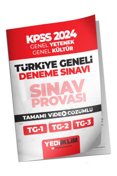 Yediiklim Yayınları 2024 KPSS Türkiye Geneli Lisans GY-GK ( 1-2-3 ) Deneme Sınavları Tamamı Video Çözümlü - 1