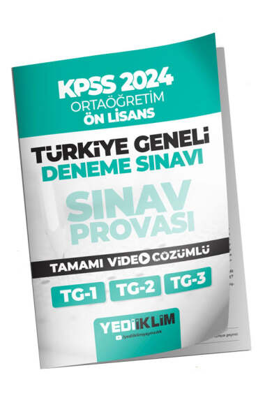 Yediiklim Yayınları 2024 KPSS Türkiye Geneli Ortaöğretim-Önlisans ( 1-2-3 ) Deneme Sınavları Tamamı Video Çözümlü - 1