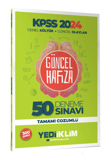 Yediiklim Yayınları 2024 KPSS Genel Kültür Güncel Olaylar Tamamı Çözümlü 50 Deneme (300 Soru) - 1