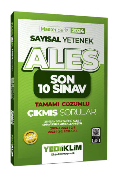 Yediiklim Yayınları 2024 ALES Sayısal Yetenek Son 10 Sınav Tamamı Çözümlü Çıkmış Soruları - 1