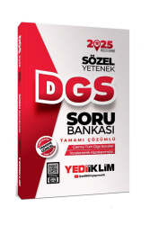 Yediiklim Yayınları 2025 DGS Sözel Yetenek Tamamı Çözümlü Soru Bankası - Yediiklim Yayınları