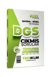 Yediiklim Yayınları 2025 DGS Sayısal-Sözel Yetenek Tamamı Çözümlü Konularına Göre Çıkmış Sorular - Yediiklim Yayınları