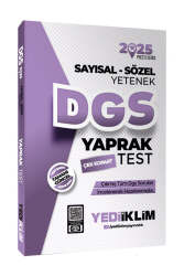 Yediiklim Yayınları 2025 DGS Sayısal-Sözel Yetenek Çek Kopart Yaprak Test  - Yediiklim Yayınları