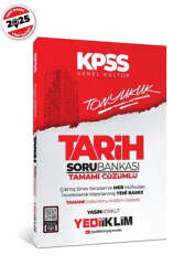 Yediiklim Yayınları 2025 Kpss Tonyukuk Tarih Tamamı Çözümlü Soru Bankası - Yediiklim Yayınları