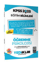 Yediiklim Yayınları 2025 KPSS Eğitim Bilimleri Öğrenme Psikolojisi Çek Kopart Yaprak Test - Yediiklim Yayınları