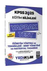 Yediiklim Yayınları 2025 KPSS Eğitim Bilimleri Öğretim Yöntem ve Teknikleri Çek Kopart Yaprak Test - Yediiklim Yayınları