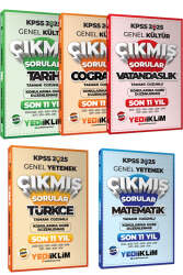 Yediiklim Yayınları 2025 KPSS GK-GY Lisans Tamamı Çözümlü 11 Yıl Çıkmış Sorular Seti - Yediiklim Yayınları