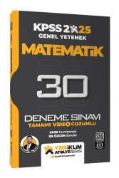 Yediiklim Yayınları 2025 KPSS Genel Yetenek Atölye Serisi Matematik Tamamı Video Çözümlü 30 Deneme Sınavı - Yediiklim Yayınları