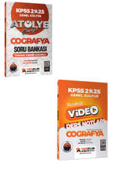 Yediiklim Yayınları 2025 KPSS Genel Kültür Atölye Serisi Coğrafya Soru Bankası ve Video Ders Notları Seti - Yediiklim Yayınları