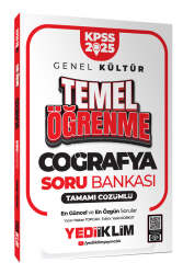 Yediiklim Yayınları 2025 KPSS Genel Kültür Coğrafya Temel Öğrenme Tamamı Çözümlü Soru Bankası - Yediiklim Yayınları